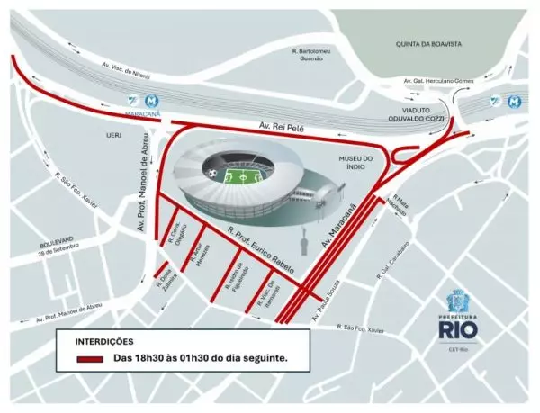 Trânsito no entorno do Maracanã passa por mudanças até a madrugada