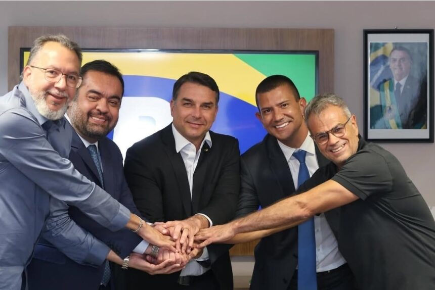 Chapa governo do Rio: Flavio Bolsonaro, Douglas Ruas, Rogerio Lisboa, Castro e Canella