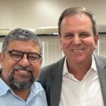 Os prefeitos Washington Quaquá, de Maricá, e Eduardo Paes, do Rio