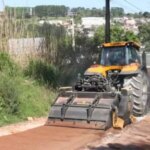 Hipermeabilização do solo em obra para fazer estrada, alvo da licitação anulada pelo TCE