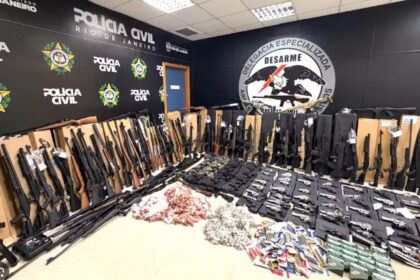 Armas apreendidas em São Gonçalo