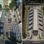 Vista aérea do terreno que pode virar um terminal intermodal em Botafogo