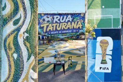 A Rua Taturana, em Vicente de Carvalho, conquistou o primeiro lugar no concurso de decoração promovido pela Prefeitura do Rio para a Copa do Mundo de 2026