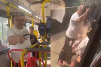 Passageiros expulsaram o agressor após ataques racistas contra a motorista de ônibus