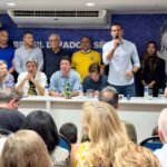 Douglas Ruas discursa durante convenção do PL no Centro do Rio.