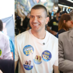 Montagem reúne Eduardo Paes, Douglas Ruas e Anthony Garotinho, os três primeiros colocados na pesquisa Datafolha para o Governo do Rio.