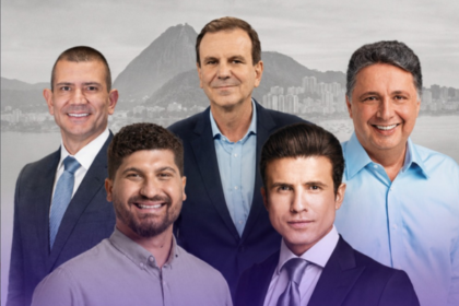 O primeiro encontro entre os candidatos ao governo do estado do Rio nas eleições de 2026 está marcado para este domingo (9), às 20h. O debate terá cobertura especial do TEMPO REAL e marcará também a estreia do portal na cobertura de uma eleição estadual. Em 2024, o TEMPO REAL acompanhou pela primeira vez uma eleição, com a cobertura da disputa pela Prefeitura do Rio. O debate será realizado na Casa Firjan, em Botafogo, na Zona Sul do Rio, com transmissão ao vivo pela Band, na TV aberta, pela BandNews FM Rio (90.3 FM) e pelo YouTube do TEMPO REAL. Os candidatos confirmados são André Marinho (Novo), Anthony Garotinho (Republicanos), Douglas Ruas (PL), Eduardo Paes (PSD) e Willian Siri (PSOL).