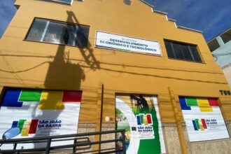 Fachada da Secretaria de Desenvolvimento Econômico e Tecnológico de São João da Barra.