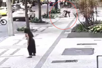 Idosa foi agredida durante um roubo na Rua Venâncio Flores, no Leblon - Arquivo pessoal